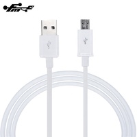 Kabel pengisi daya mikro, teknologi ponsel Ke tidak pintar Tv kabel kontak FMC V8 kabel Usb PVC stok putih 100 1A