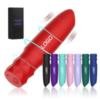 Lippenstift-Massagegerät Sexspielzeug mit Anpassbarem LOGO 8 Farben 10 Geschwindigkeiten Handlicher Mini Starker Elektrischer Dildo Bullet Vibrator für Frauen