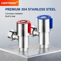 Vanne d'angle inox 304 1/2 pouce arrêt eau chaude froide robinet pivotant 360 degrés lave linge chauffe eau vanne d'angle