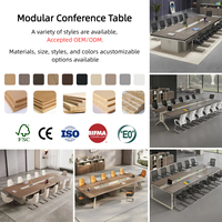 Fabricant de grandes tables de conférence en MDF, système de tables modulaires pour réunions, table de salle de réunion 10 places