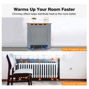 De MDF de madera tradicional Cruz diseño moderno ajustable gris pintado ajustable radiador cubierta de - Product Image 6