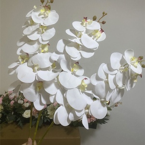 Orquídeas artificiales de látex para decoración de boda, orquídeas artificiales de mariposas de tacto Real, venta al por mayor - Product Image 6