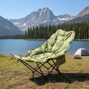 Silla Plegable Tipo Luna para Exteriores, Ajustable en Cuatro Posiciones, Acolchada y Reclinable, Ideal para Jardín, Camping, Playa y Picnic - Product Image 1