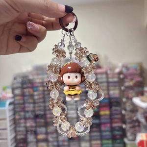 BUER Série Enfance 2026 Nouveaux accessoires automobiles : Breloques pour téléphone et sac, Porte-clés en métal, Perles de sangle en cristal, Lanière - Product Image 5