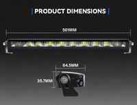 Barre lumineuse LED mince de 5/10/20/30/40/50 pouces, homologuée Emark, 12V 24V, faisceau combiné, IP68, barre lumineuse tout-terrain pour 4x4, SUV, pick-up, ATV, UTV