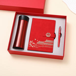 Lekuo สมุดโน้ต USB เก็บความร้อนชุดของขวัญสไตล์จีนของขวัญประจำปีการประชุมครบรอบของขวัญทางธุรกิจพร้อมโลโก้ - Product Image 4