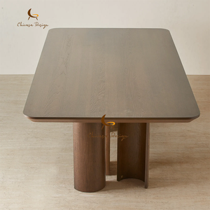Table à manger en <span class=keywords><strong>bois</strong></span> massif de style américain, table à manger vintage en chêne, table rectangulaire de conférence pour six personnes, sur mesure - Product Image 3