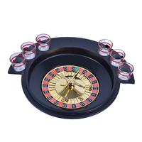 Ensemble de Machine à Roulette à platine russe pour adultes 6 tasses Spin Wheel Shot Jeux à boire pour les fêtes Produit de divertissement sportif