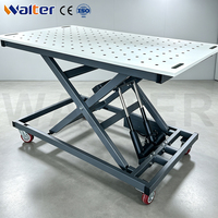 Table de soudage industrielle à hauteur réglable avec mécanisme de levage