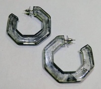 Boucles d'oreilles pendantes en résine transparente de forme irrégulière, modèles de bijoux Inde 2024 pour femme, cadeau coloré vintage tendance pour soirée