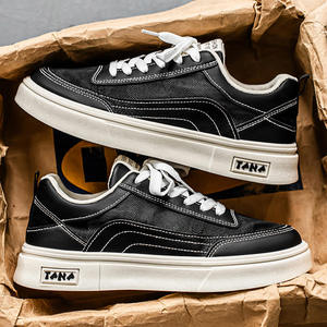 Zapatos Casuales de Lona para Hombre, Diseño de Lujo, Zapatillas de Moda Juveniles, Transpirables, con Plataforma Plana, para Skateboarding - Product Image 6