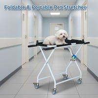 Table de transfert pour animaux de compagnie EUR VET FT-836 avec roues, réglable et facile à utiliser pour la chirurgie des chiens et des chats
