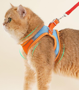 Kangdarpet Pet Leash Vest Style cat and <b>Dog</b> Chest and Back Straps Reflective cat Leash Pet Supplies - Product Image 4