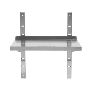 Étagère de rangement réglable en hauteur à une seule couche en acier inoxydable, organisateur de cuisine commercial - Product Image 3