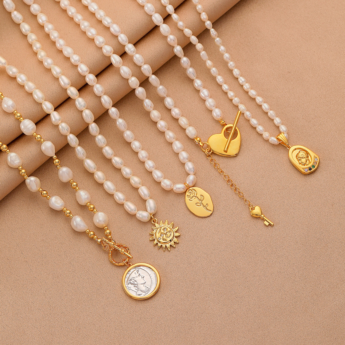 Colar de pérolas, elegante, minimalista, irregular, água doce, colar, pérola, gargantilha, colares para mulheres, jóias de pérolas