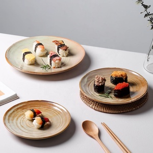 Japon tarzı 8 inç seramik yemek tabakları restoran mutfak yemek servisi için porselen suşi tabağı çanak - Product Image 2