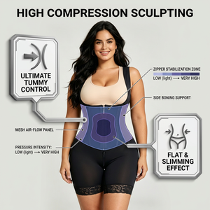 Combinaison de compression post-opératoire Faha pour femmes, liposuccion du corps entier, respirante, écologique - Product Image 4