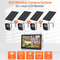 Kit de caméra de surveillance extérieure Wistino, 4MP HD, vision nocturne, alimentation solaire, autonomie de la batterie, 8 canaux, Wifi solaire, CCTV
