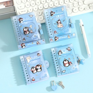 Various Style Mini 4-Piece Portable Spiral Coil Saddle Stitching Loose/PVC/PP/Paper Cover Promotional <b>Notebook</b> <b>Set</b> - Product Image 1