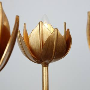 Lámpara Colgante Retro Americana con Diseño de Flor de Loto Dorada, Lámpara de Techo Metálica Grande Estilo Alberto para Comedor, Lámpara Colgante Antigua - Product Image 3