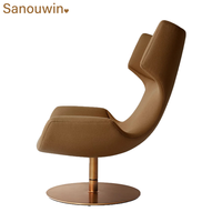 Chaise pivotante à cadre en métal de haute qualité nouveau design avec tissu confortable pour la maison ou l'hôtel pour les canapés de salon