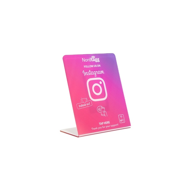 Acrylic Social Media NFC Google Review Stands NFC google Reviewand Menu Stand for Google TikTok Facebook QR Display