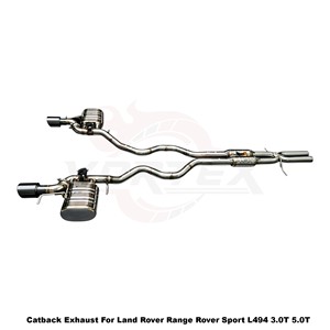 ระบบท่อไอเสียแบบ Catback พร้อมวาล์ว Vortex SS304 ขัดเงาแบบ Mirror สำหรับรถยนต์ Land Rover Range Rover Sport L494 3.0T 5.0T ปี 2014-2022 ติดตั้งได้โดยตรง - Product Image 3