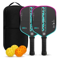 Raquette de pickleball à structure alvéolée à contrôle équilibré, couche de carbone premium, pour entraînement et matchs
