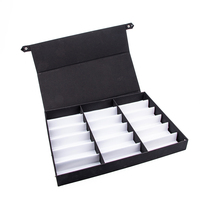 Logo personnalisé grand 18 grilles optique lunettes de soleil présentoir conseil panneau organisateur vitrine pour présentoirs de lunettes