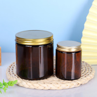 Porte-bougie en verre noir de 8 oz avec couvercle en bois, écologique et résistant à la chaleur, pour la décoration de la maison