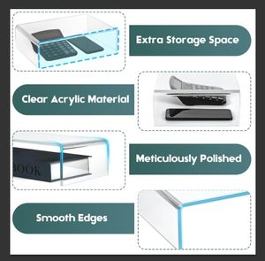 ขาตั้งจอคอมพิวเตอร์อะคริลิคแบบตั้งโต๊ะอุปกรณ์จัดระเบียบแบบตั้งได้อุปกรณ์เสริมทันสมัย - Product Image 5