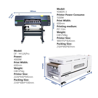 Imprimante DTF automatique Yinstar 60 cm entièrement automatique pour textiles numériques, machine à t-shirts, pigment A2, logo de casquette, 2 têtes I3200, avec système de secouage de poudre