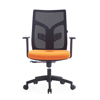Vente directe d'usine, chaise ergonomique à dossier moyen en maille, chaise de bureau pour employés, chaise de travail pour ordinateur