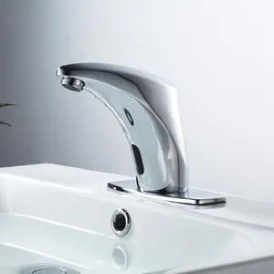 สมาร์ทอินฟราเรดไฟฟ้าอิเล็กทรอนิกส์ Touchless Sink ร้อนก๊อกน้ำอัตโนมัติก๊อกน้ำอ่างล้างหน้าก๊อกน้ำ