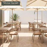 Ensemble de salle à manger en aluminium pour terrasse d'hôtel, restaurant, complexe hôtelier - Fournisseur de meubles en gros - Production sur mesure en grande quantité