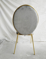 Chaise de salle à manger sans accoudoirs de haute couture pour événements et mariages en tissu velours rose teck