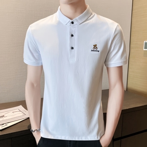 <span class=keywords><strong>Polo</strong></span> haut de gamme à manches courtes avec broderie ours, vente directe d'été, grande taille, imprimé uni, <span class=keywords><strong>polo</strong></span> pour homme - Product Image 2