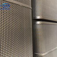 Maille décorative architecturale pour cloison intérieure, maille tissée en acier inoxydable pour écran de bureau