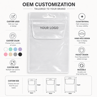 Sac d'emballage en sachet transparent en PVC personnalisé pour accessoires de pêche, appâts en poudre, appâts à poisson, boucles d'oreilles et hameçons de pêche