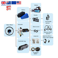 Kit Completo de Piezas para Bicicleta Eléctrica, Kit de Conversión para Bicicleta Eléctrica de 2000w 1kw-1500w-3000w-5000W, Motor, Cargador, Controlador, Accesorios
