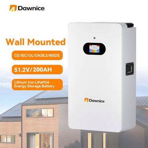 Batería de Almacenamiento de Energía Solar LiFePo4 de Alta Calidad Dawnice de 51.2V y 10Kwh, Batería de Iones de Litio Montada en la Pared para Almacenamiento de Energía Solar - Product Image 1