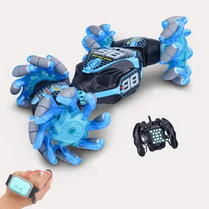 360 Rolling Rotation Double Side Flips veicolo radiocomandato ruote di illuminazione 3D RC Stunt Rolling Car