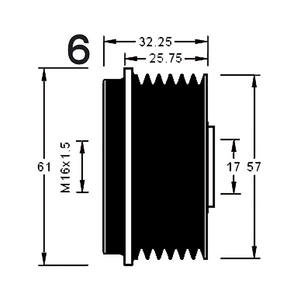 Dispositivo a Ruota Libera per Alternatore Compatibile con OPEL CORSA A 1.4 i (F11, M11, F19, M19) Benzina (KW: 44, CV: 60) da - Product Image 3