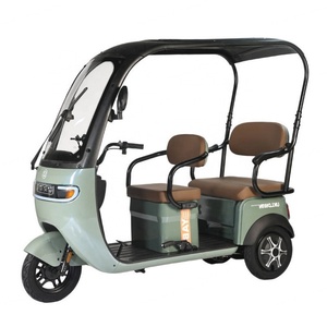 Hot Selling 60V 800W Double Row Electric Tricycle Leisure <b>3</b>-<b>Wheel</b> <b>Motorcycle</b> with Semi-<b>Enclosed</b> Cargo Space for Adults Tricycle - Product Image 1