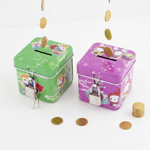 Premium Glossy Laminated Embossed Luxury Coin <strong>Bank</strong> <strong>Tin</strong> Lock Hinged Lid for Corporate Branding <strong>Bank</strong> Promotion Anniversary Gift - Product Image 6