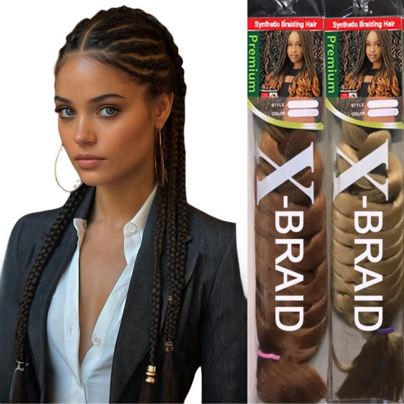 48 Inch Large Braided Synthetic Hair