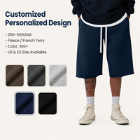 Shorts en coton épais tendance pour hommes, shorts en molleton, shorts de sport, populaires pour la randonnée, ourlet non fini, qualité supérieure, évacuation de l'humidité