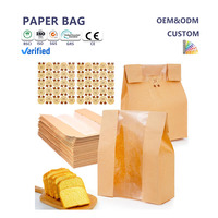 Sacs de cuisson personnalisables faits à la main en papier kraft gaufré avec fermeture éclair, refermables, recyclables, avec poignée, pour petit-déjeuner et déjeuner, avec logo personnalisé