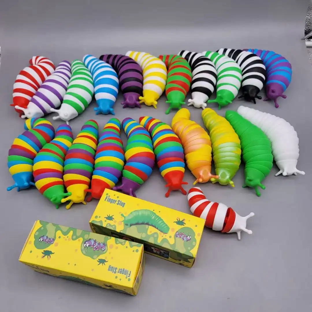 Tik Tok giocattolo di lumaca articolato regalo di vendita calda di natale 3D Magic Fidget Slug Toy Squeeze Pop Fidget Toy