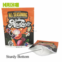 Sachet en plastique personnalisé pour épices épicées, emballage de condiments, assaisonnement, sachet refermable à glissière, sachet debout